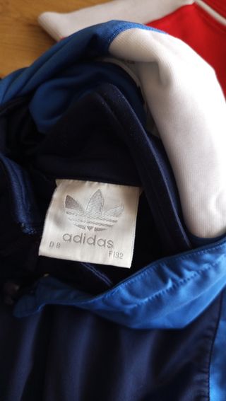 Gilet Adidas vintage blu e bianco