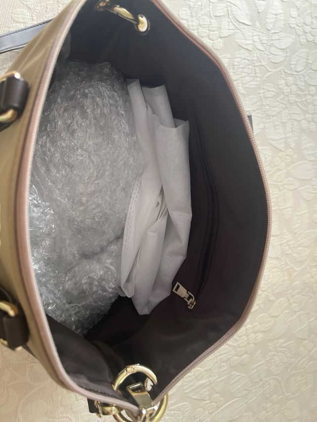 Bolso Adolfo Domínguez Beige y Marrón