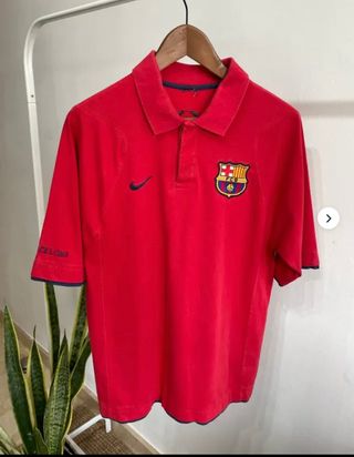 Polo FC Barcelona Vintage Nike Rojo