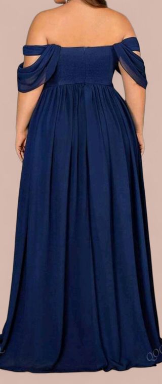 Vestido de fiesta azul largo
