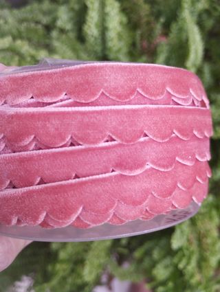 Cinta de terciopelocolor teja