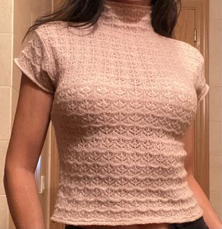Chaleco Zara Lana Rosa Talla S