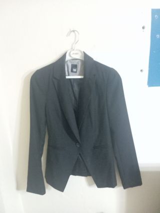 Chaqueta americana negra mujer