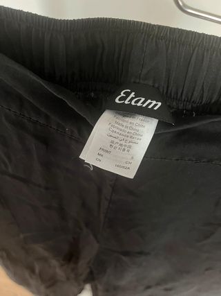 Pantalones de seda Etam negros