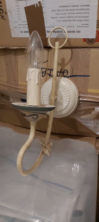 Lámpara aplique de forja y cerámica