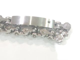 Pulsera de eslabones plateada hombre 