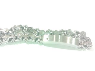 Pulsera de eslabones plateada hombre 