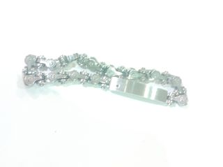 Pulsera de eslabones plateada hombre 