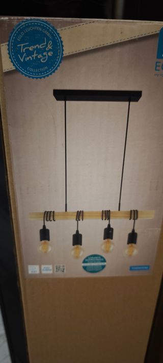 Lámpara Colgante EGLO Madera y Metal