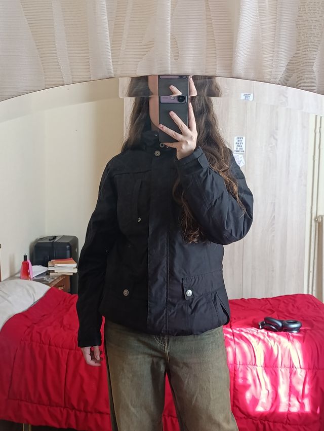 Abrigo técnico Crossfield impermeable negro