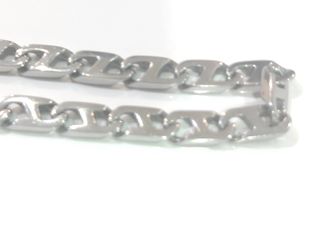 Cadena de plata estilo eslabón marino, de hombre 
