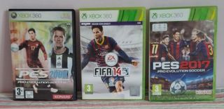 Lote Juegos Fútbol Xbox 360: PES y FIFA