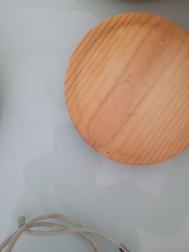 Set de 4 platos de madera 18 cm diámetro