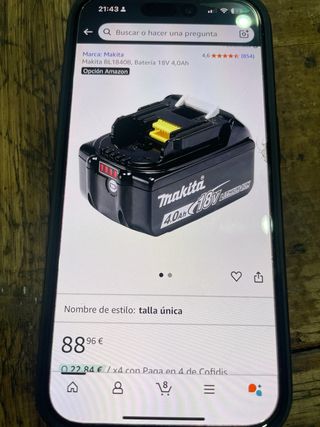 Baterías nuevas Makita 18V 5.0Ah y 4.0Ah