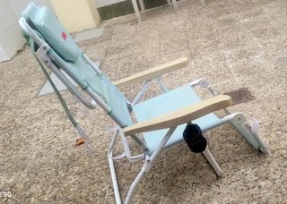 Hamaca Playa Flamingueo Rayas Verdes.