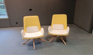 Sillones de recepción Forma 5 amarillos 2 unidades