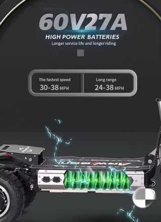 Patinete Eléctrico Todoterreno, 6000w 