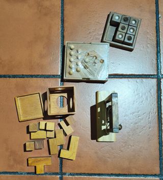 Lote de juegos de ingenio de madera