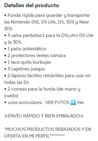*Oferta*NUEVO.Funda+accesorios 3DS,DSi,DSLITE 