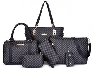 Set 5 Carteras Mujer Negro Gris