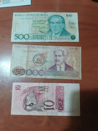 Billete 1000 Cruzados Brasil 1990