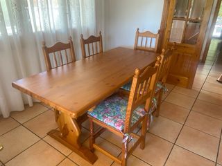 Mesa comedor Rústica + 8 sillas