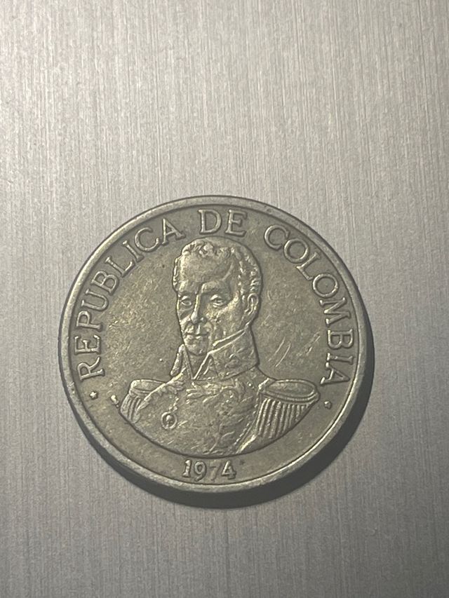 Moneda 1 Peso Colombia 1974