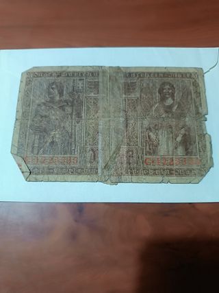 Billete antiguo mundo
