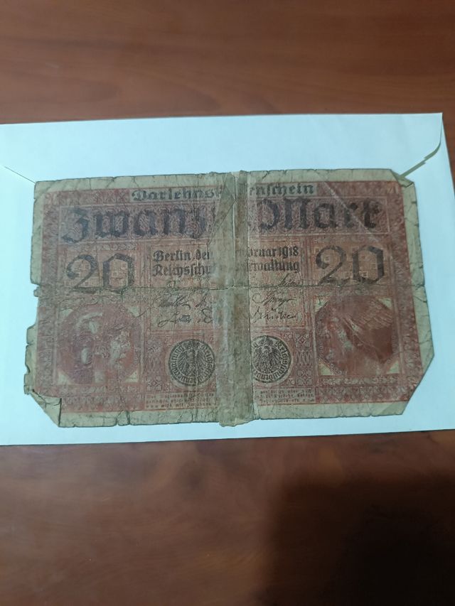 Billete antiguo mundo
