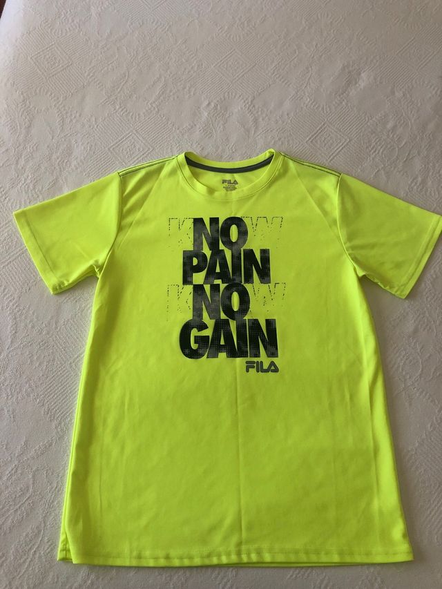 Camiseta Fila Amarilla No Pain No Gain