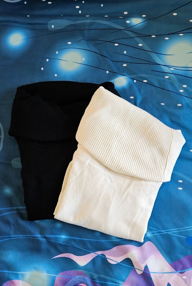 Set 2 jerséis largos cuello vuelto