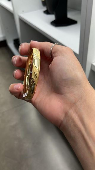 Pulsera rígida oro macizo 18k