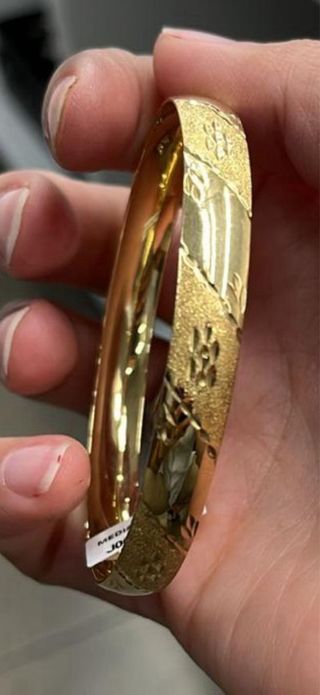 Pulsera rígida oro macizo 18k
