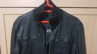 Cazadora biker piel Jack&Jones