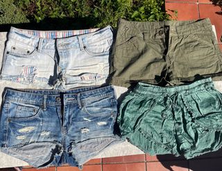 Lote 4 minishorts mujer