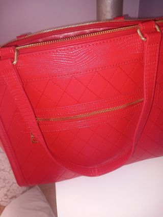 Bolso Love Moschino Rojo y Dorado