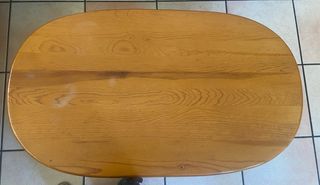 Mesita rústica y mueble TV madera