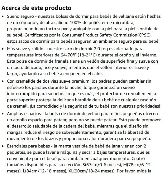 NUEVO 2 Sacos dormir bebé 12-18 meses