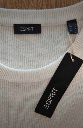 Chaleco Esprit blanco y verde