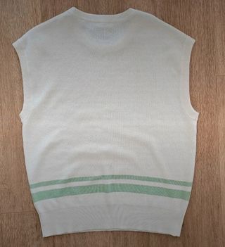 Chaleco Esprit blanco y verde