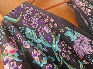 Vestido kimono estampado floral espalda descubiert