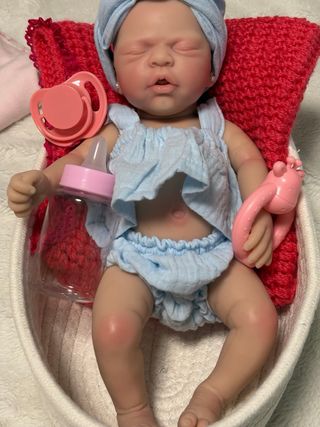 Muñeca bebé de silicona completa