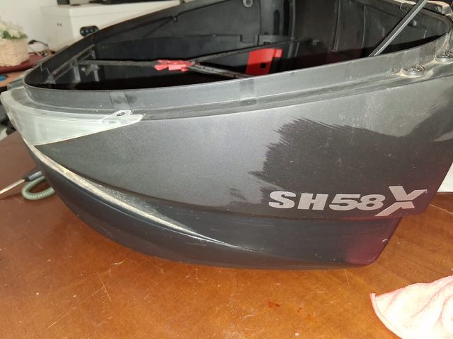 Lote Cajón Shad casco LS2 moto y guantes talla L