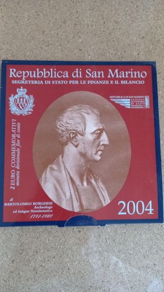 San Marino 2 € Conmemorativa Cartera  Oficial