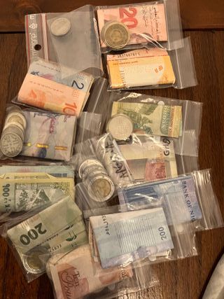 Lote Monedas y Billetes Extranjeros