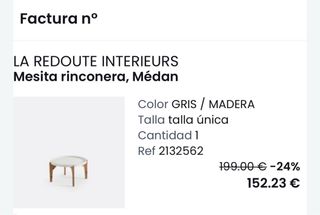 Mesa rinconera de exterior madera y fibrocemento
