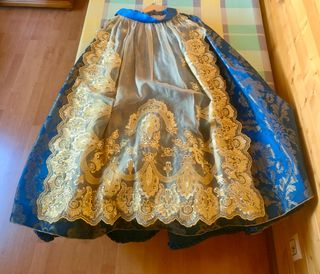 Traje de Fallera Completo Azul y Dorado