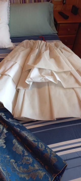 Traje de Fallera Completo Azul y Dorado