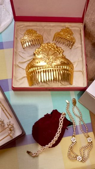 Traje de Fallera Completo Azul y Dorado