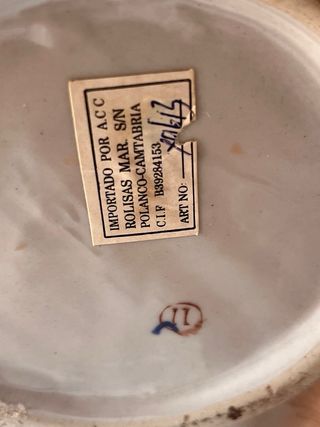 Jarrón alto porcelana china vintage